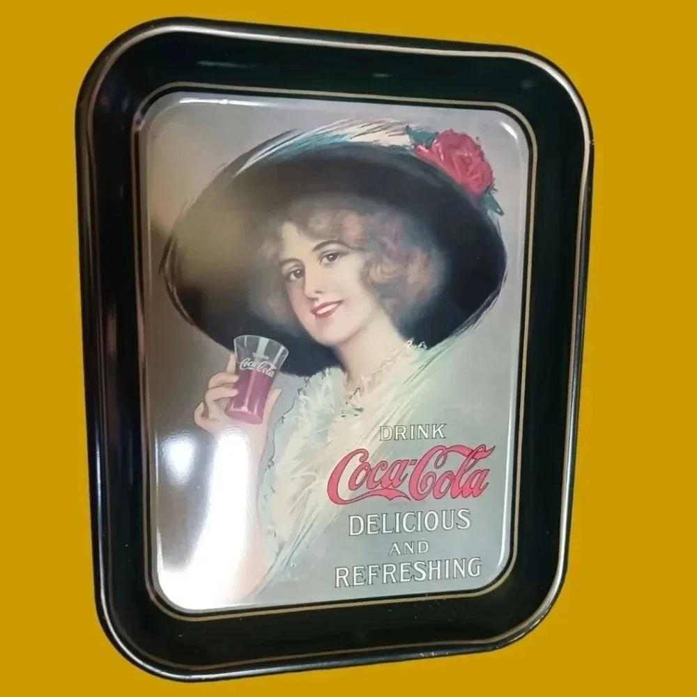 Coca cola advertising lot of 4 metal trays